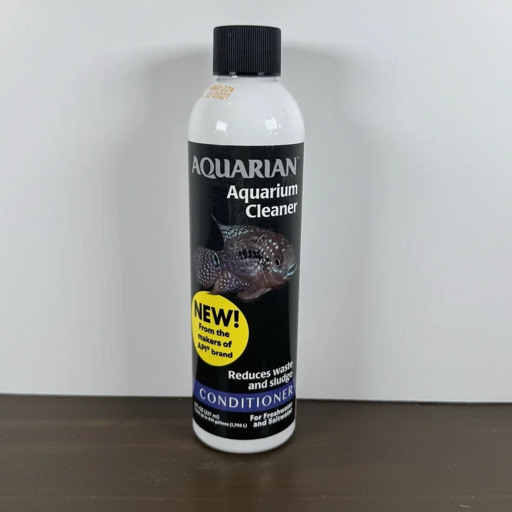 Aquarian Aquarium Cleaner Conditioner Liquid 8 oz Fresh Salt Water Treatment New